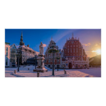 Riga Town Hall Square på vintern