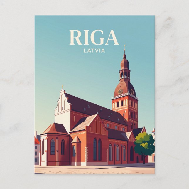 Rigas domkyrka Lettland Vykort (Framsida)