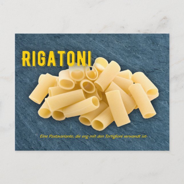 Rigatoni al Forno Vykort (Framsida)