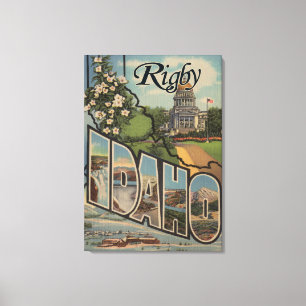 Rigby IdahoLarge brev ScenesRigby, legitimation Canvastryck