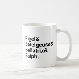 Rigel Betelgeuse Bellatrix Saiph | Orionens stjärn Kaffemugg