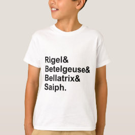 Rigel Betelgeuse Bellatrix Saiph | Orionens stjärn Tee Shirt
