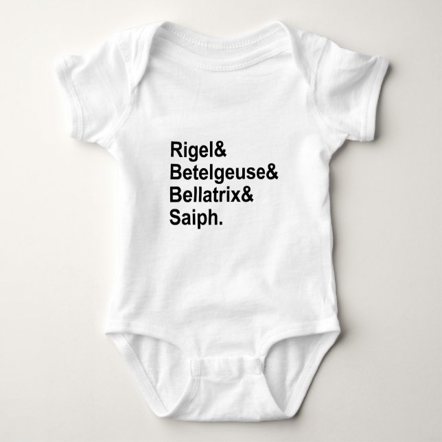 Rigel Betelgeuse Bellatrix Saiph | Orions stjärnor Tee (Framsida)