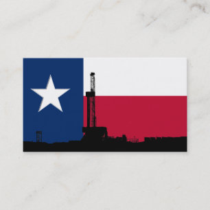 Rigg för borrande för Texas flaggaolja Visitkort