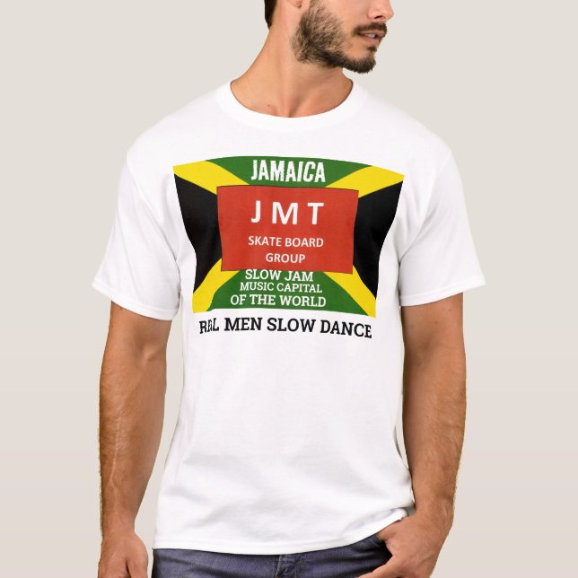 RIGGA KARLAR SLOWDANSAR Herrens Basic T-Shirt (Framsida)