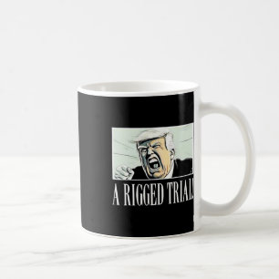 Riggad rättegång!! Trump 2024 Maga Sarcastic Polit Kaffemugg