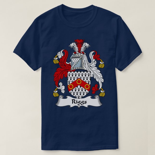 Riggs Coat of Arms Family Crest  T Shirt (Design framsida)