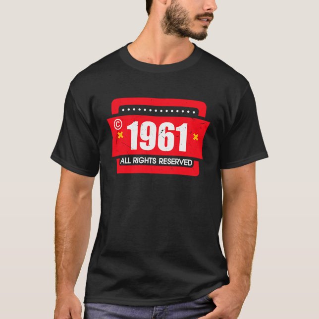 right 1961 All Rights Reserve T Shirt (Framsida)