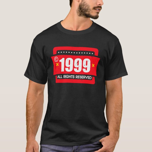 right 1999 All Rights Reserve T Shirt (Framsida)