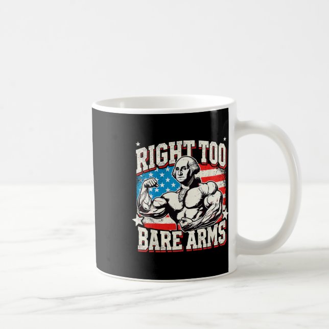 Right To Bare Arms George Washington Bodybuilder G Kaffemugg (Höger)