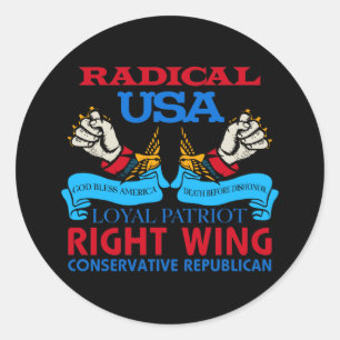 Right wing Konservativ Runt Klistermärke