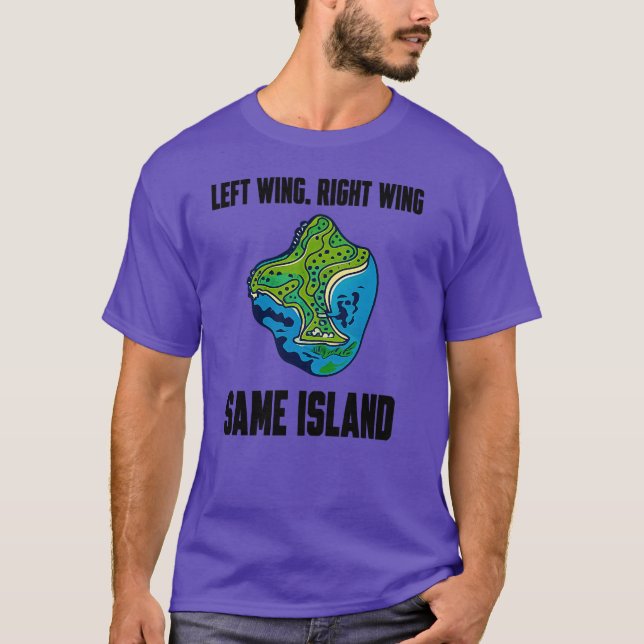 Right wing Lämnat ön Vinge Samma ö T Shirt (Framsida)
