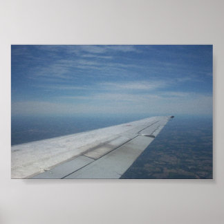 Right wing over Detroit Poster