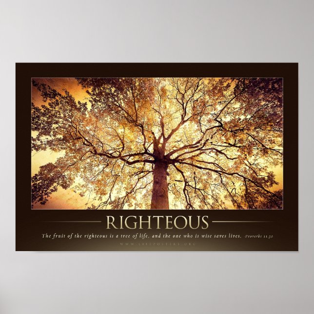 RIGHTEOUS - Christian Motivational Poster (Framsidan)