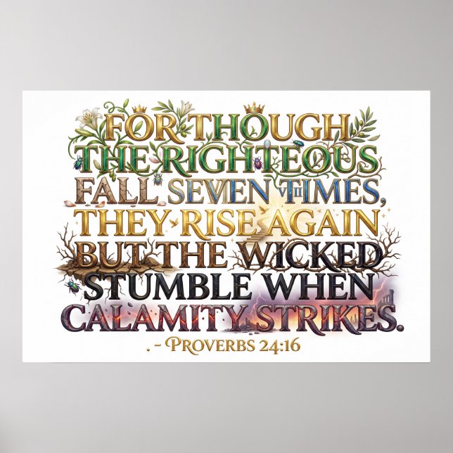 Righteous Rise Again Though They Fall Seven Times Poster (Framsidan)