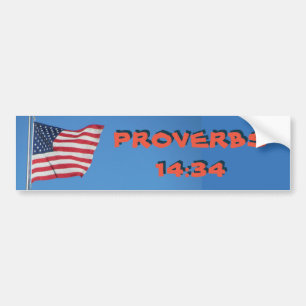 Righteousness för USA flaggaProverbs14:34 Exalts Bildekal