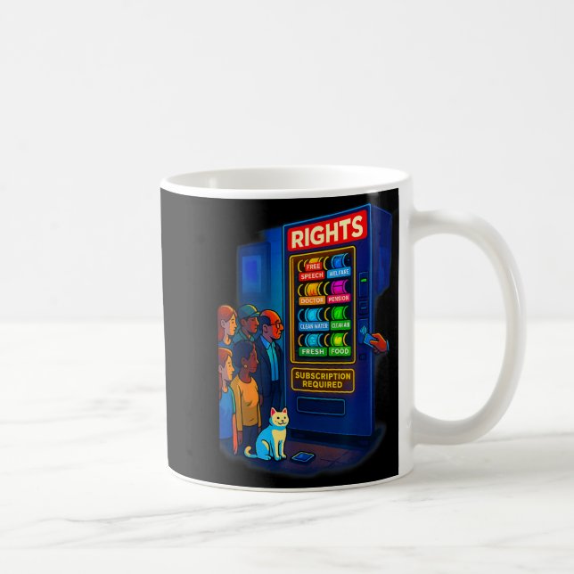 Rights Behind A Paywall Funny Satire Gift  Kaffemugg (Höger)