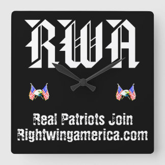 Rightwingamerica.com Fyrkantig Klocka