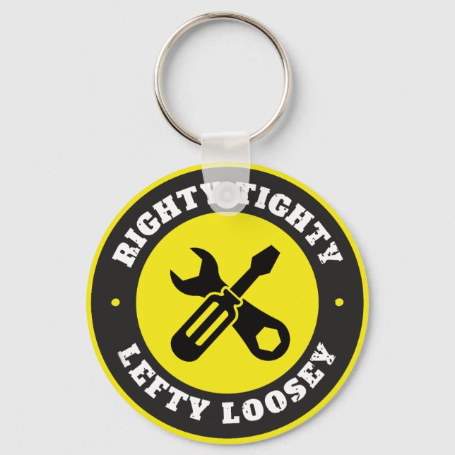 Righty Tighty Lefty Loosey Nyckelring (Baksida)