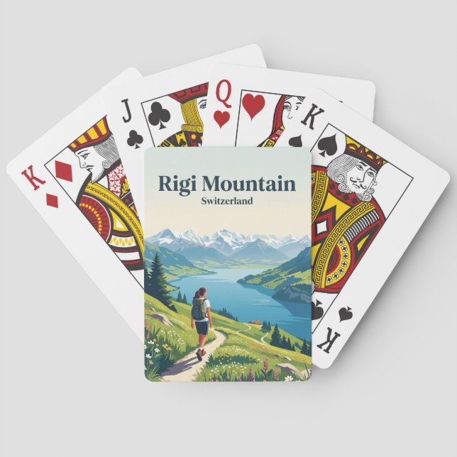 Rigi-berget Schweiz Casinokort (Baksidan)