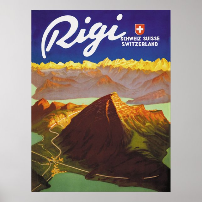 Rigi-berget, Schweiz Poster (Framsidan)