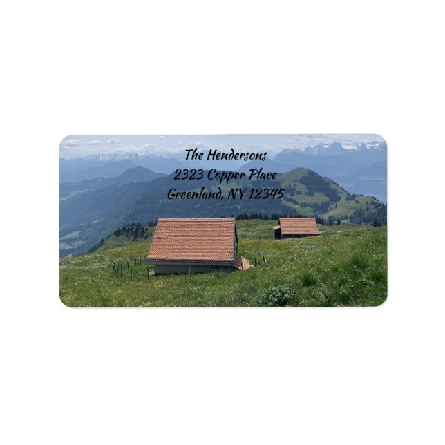 Rigi Kulm gamla lador Adressetikett (Framsidan)