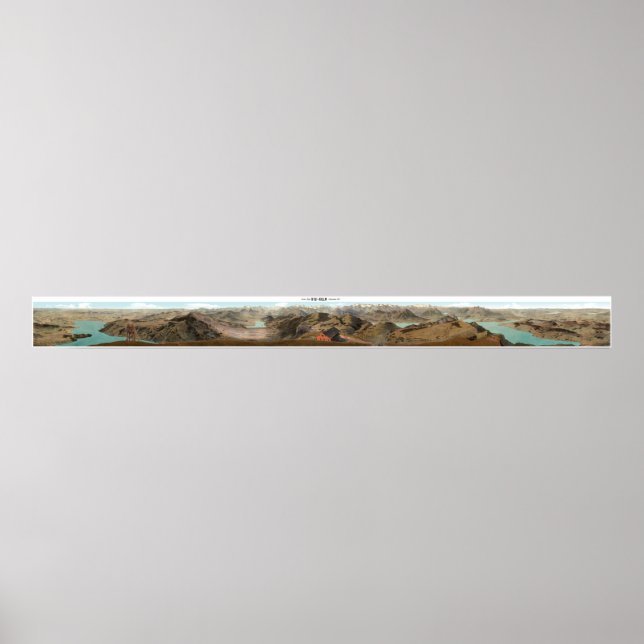 RIGI KULM Swiss Alpernas Panorama 360° Poster (Framsidan)