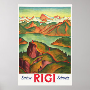 Rigi Schweiz Vintage affisch 1933