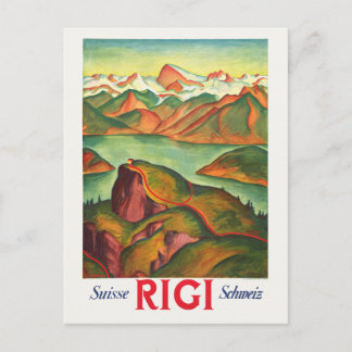 Rigi Schweiz Vintage affisch 1933 Vykort