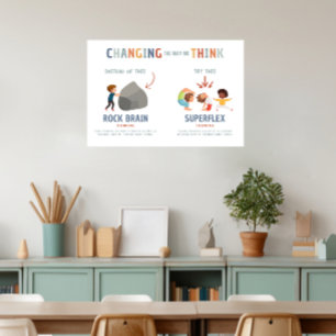 Rigid vs. Superflex Way till Tänka Classroom Poste Poster