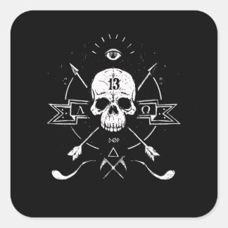 Rigor Mortis Fyrkantigt Klistermärke