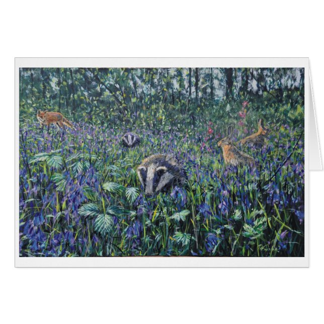 Rigsby trä hälsningskort (Framsidan Horizontal)