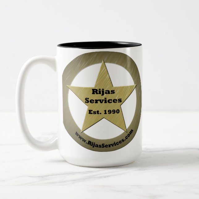 Rijas servar, LLC-kaffemuggen Två-Tonad Mugg (Vänster)