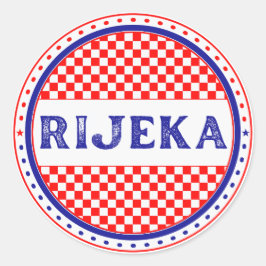 Rijeka City Pride Emblem – Croatian Identity Runt Klistermärke
