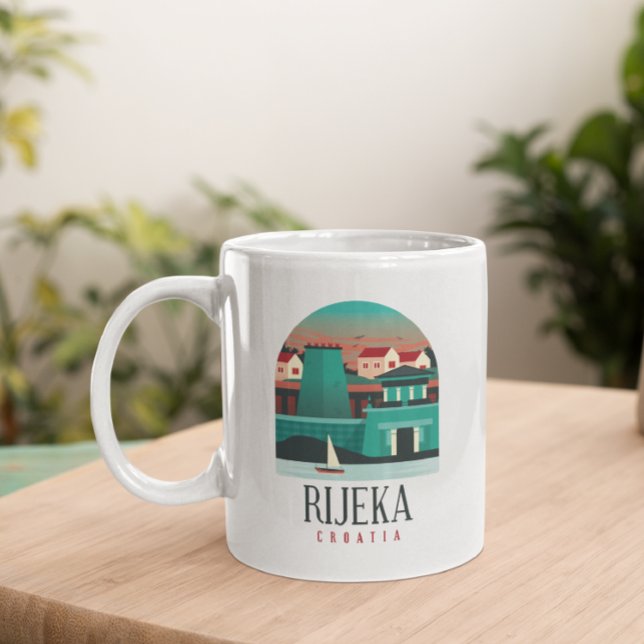 Rijeka Kroatien Kaffemugg (rijeka croatia mug)