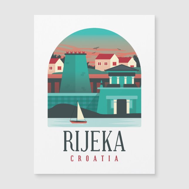 Rijeka Kroatien Magnetic Card (Framsida)