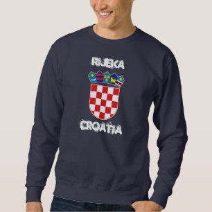 Rijeka, Kroatien med jackande av arm Sweatshirt