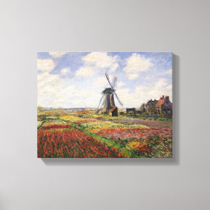 Rijnsburg för Claude Monet tulpanfält kvarn Canvastryck
