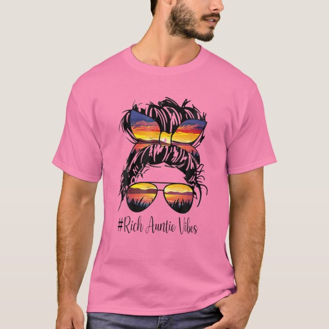 Rik Auntie Vibes Moster Women Best Monty Mammor Da T Shirt (Framsida)