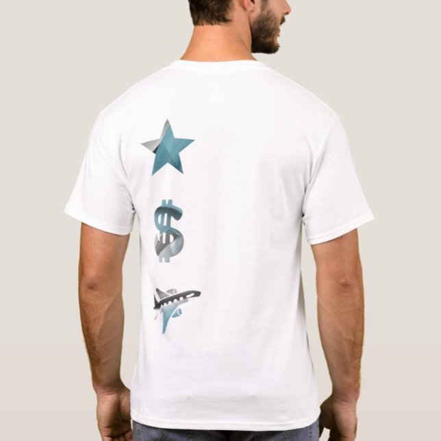 RIK Bakåt Skriv ut T-Shirt Trend Abstrakt Blue Oce (Skapare uppladdad)