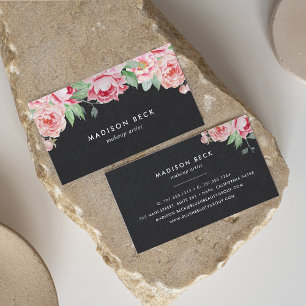 Rik Black & Rosa Peony Visitkort