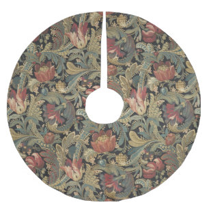 Rik Blommigt Brocade Antique Classic Julgransmatta Borstad Polyester
