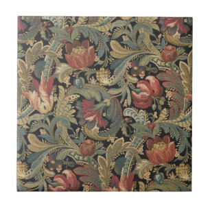 Rik Blommigt Brocade Antique Classic Kakelplatta
