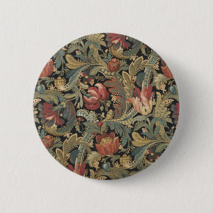 Rik Blommigt Brocade Antique Classic Knapp