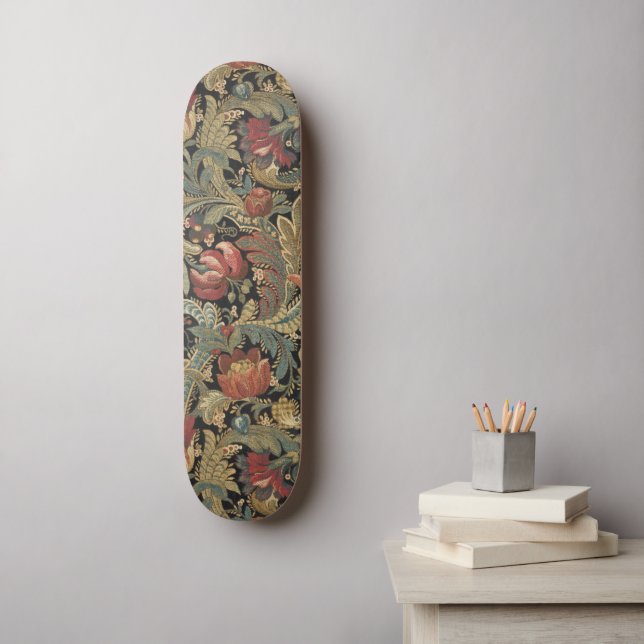 Rik Blommigt Brocade Antique Classic Mini Skateboard Bräda 18,5 Cm (Väggkonst)