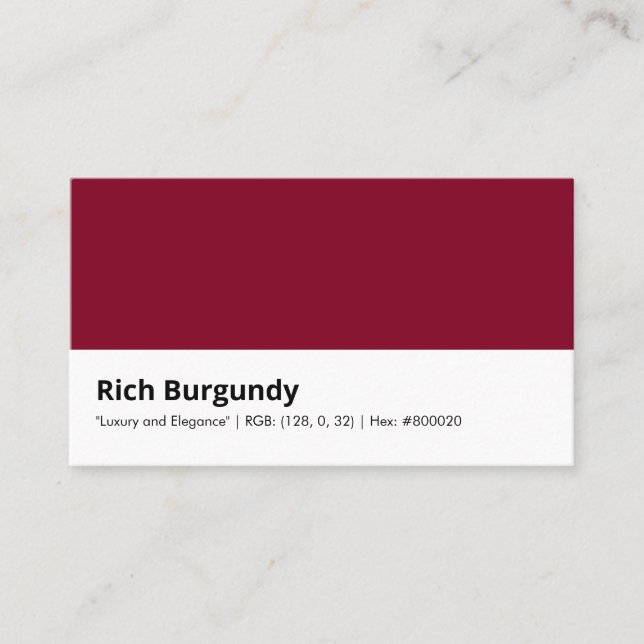 Rik Burgundy | "Luxury and Elegance" Visitkort (Framsida)