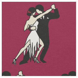 Rik Burgundy Retro Tango-dansare Tyg