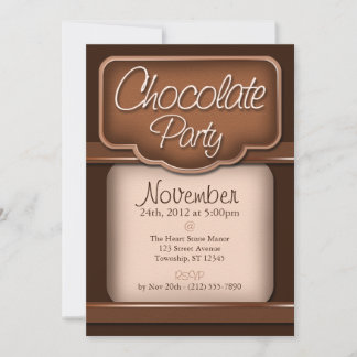 Rik Chocolate : Chocolate Party Inbjudan