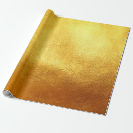 Rik Elegant Lyxig Jul Guld Falsk Folie Presentpapper
