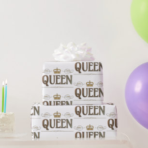 Rik Elegant QUEEN Royalty Lettering Krona Presentpapper